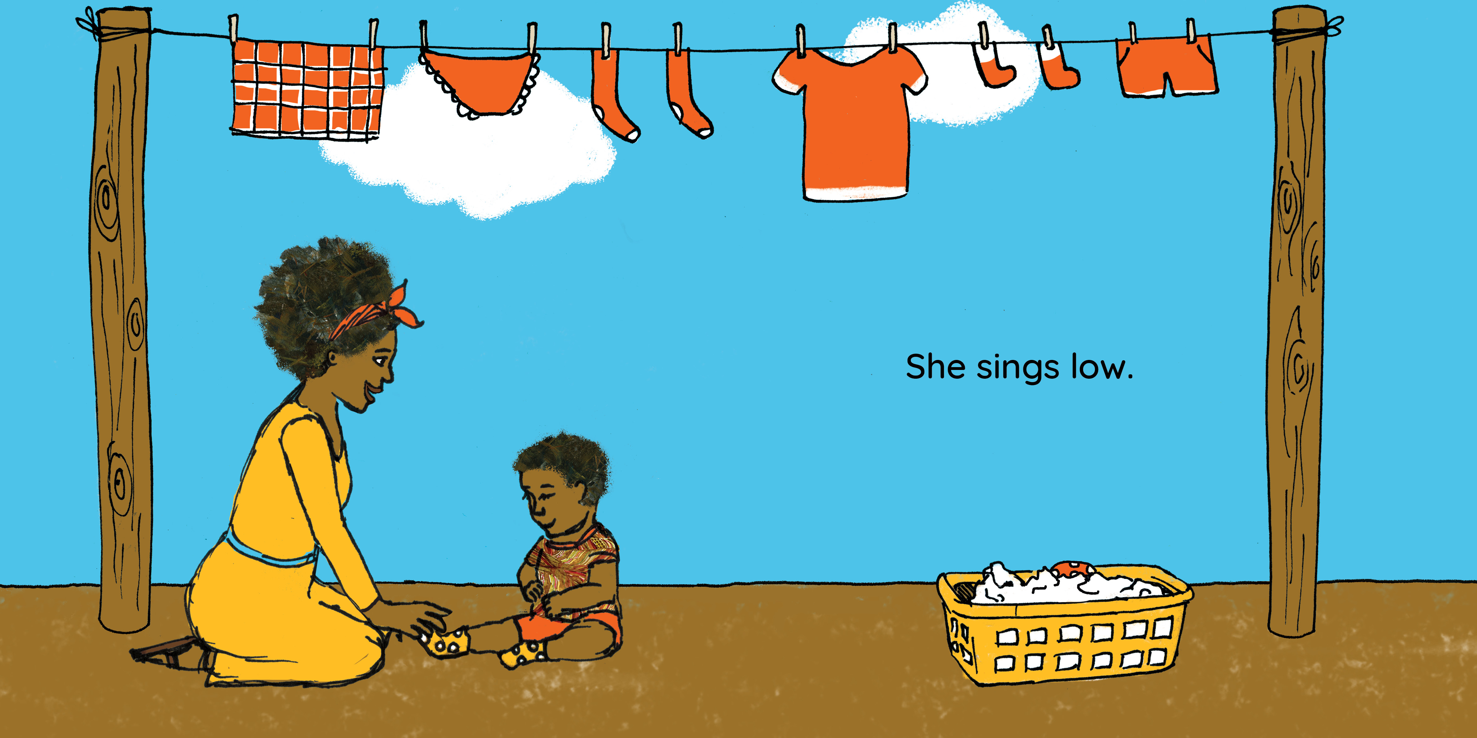 Sing to me — original illustrated page 6, English text included