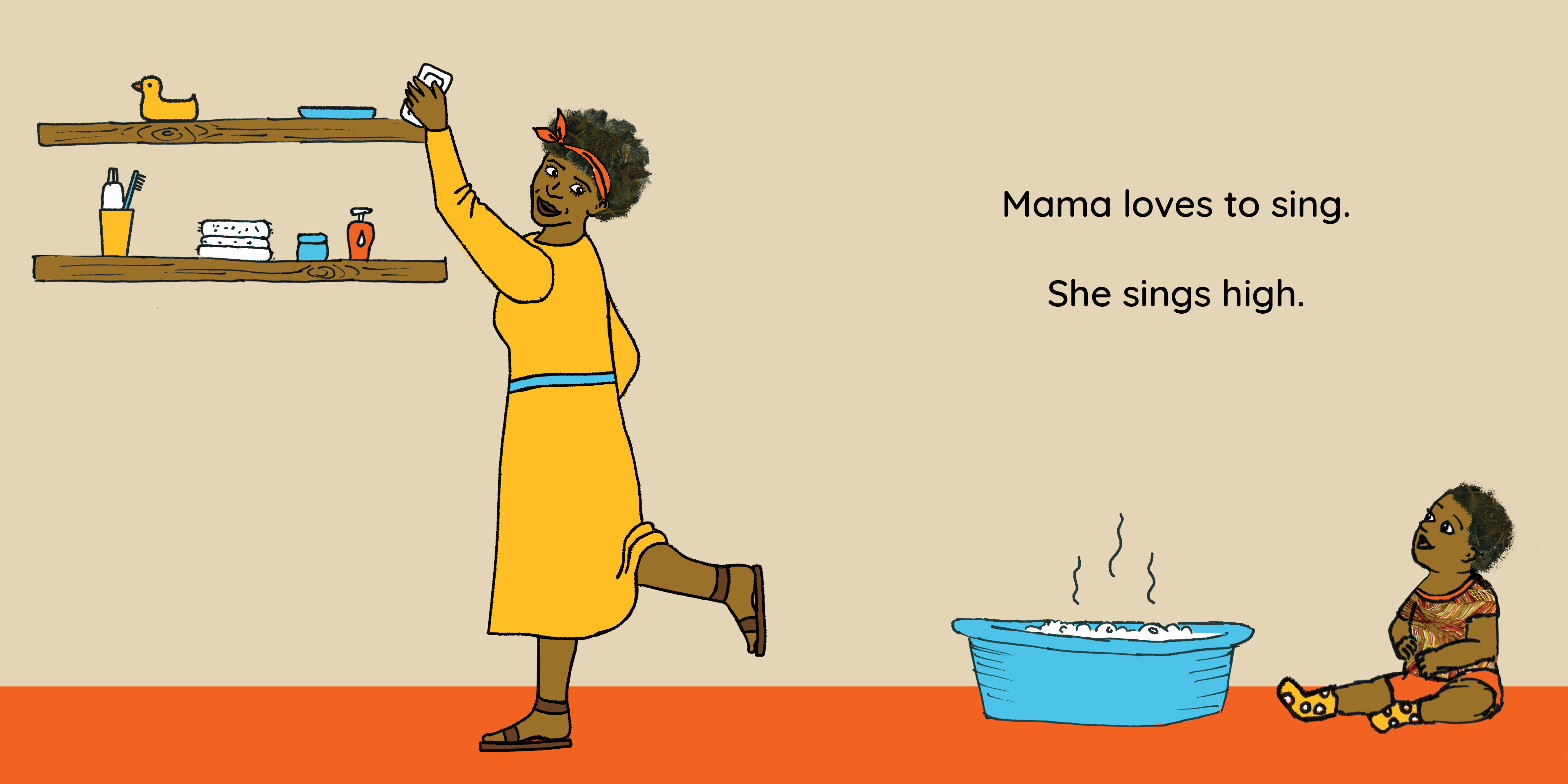 Sing to me — original illustrated page 8, English text included