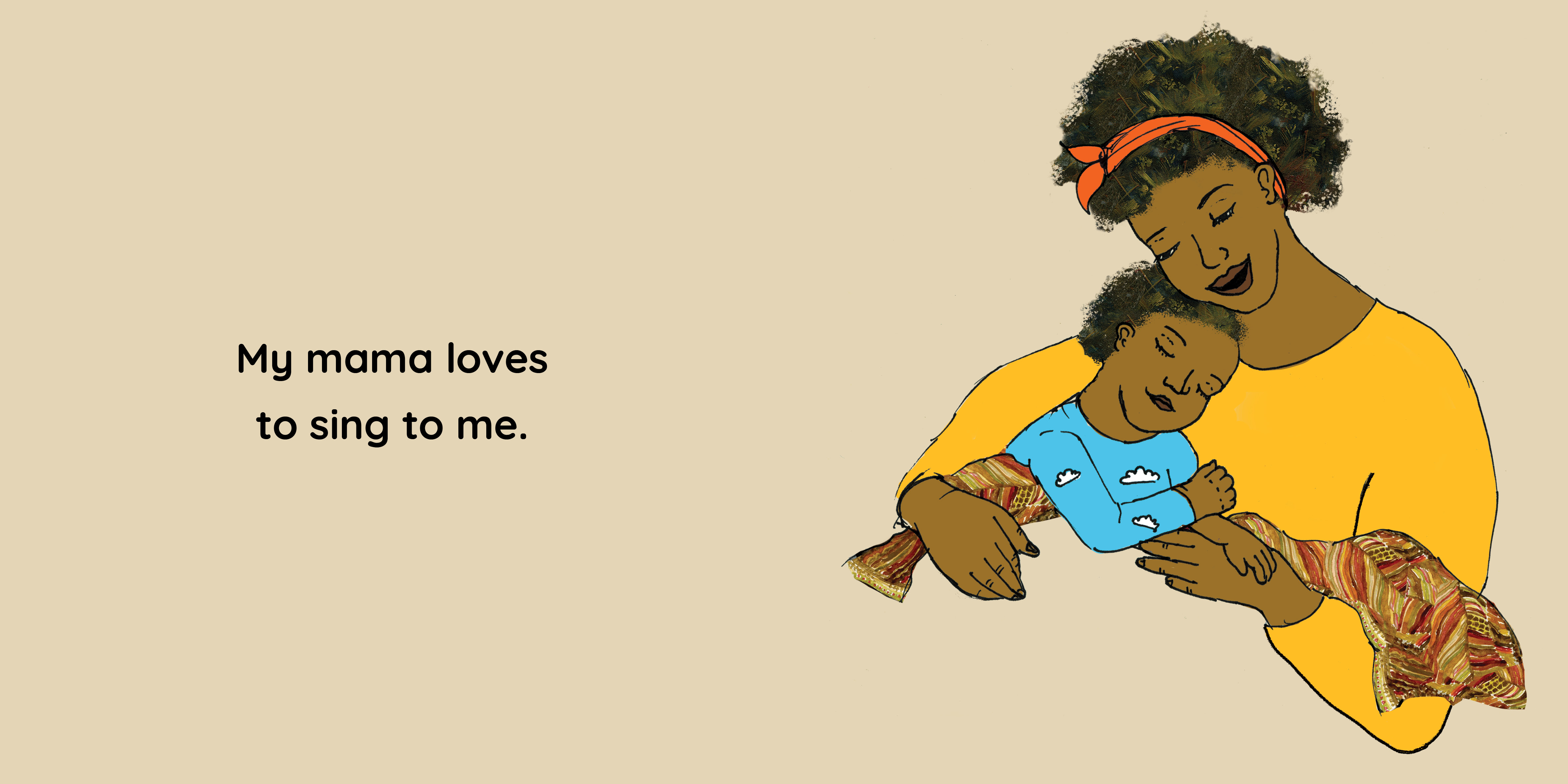 Sing to me — original illustrated page 13, English text included