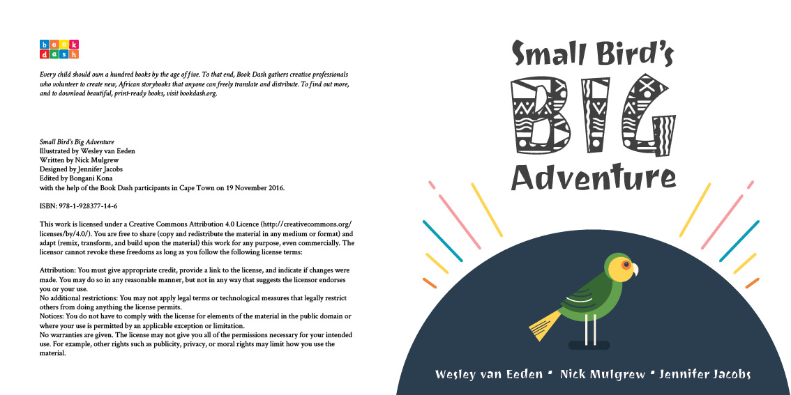 Small Bird’s Big Adventure — original illustrated page 4, English text included
