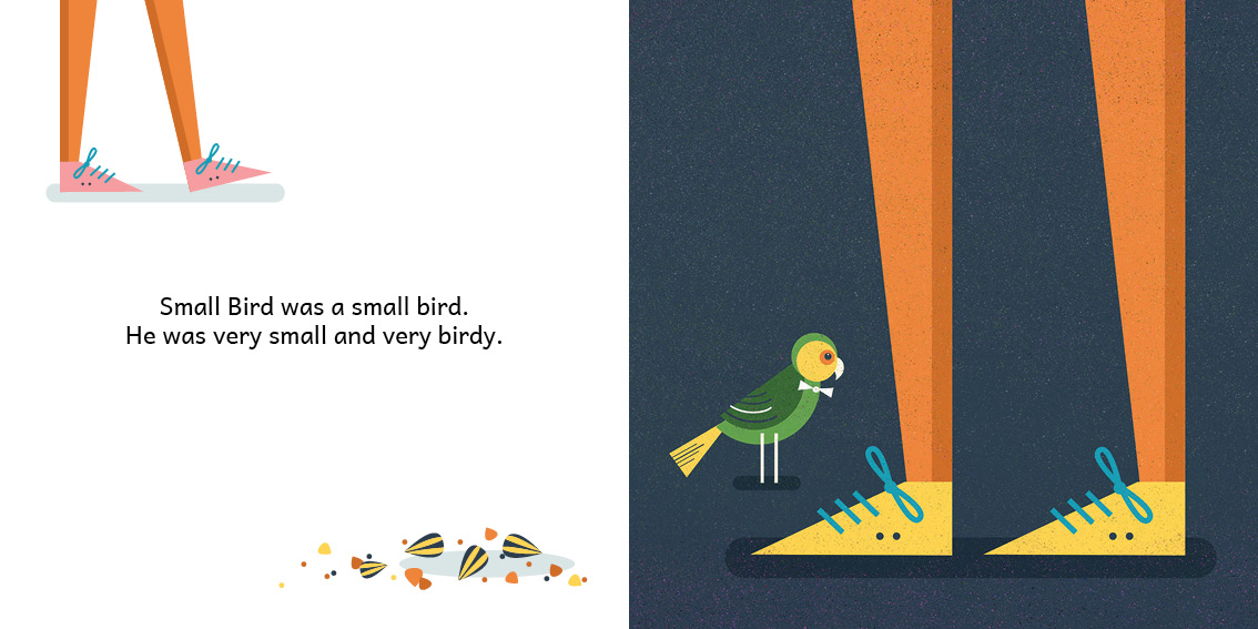 Small Bird’s Big Adventure — original illustrated page 5, English text included