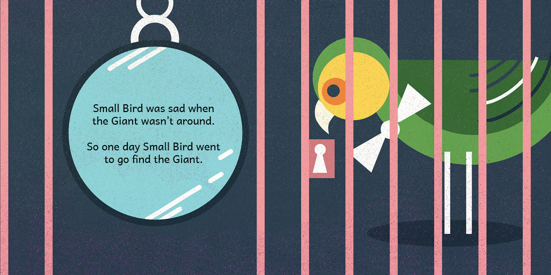 Small Bird’s Big Adventure — original illustrated page 7, English text included