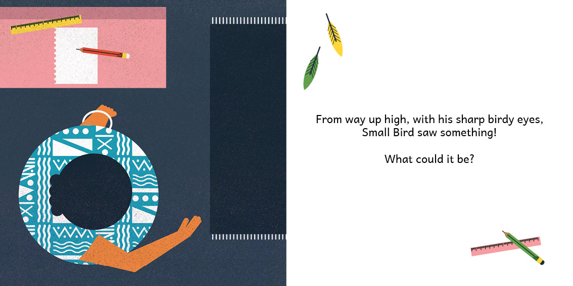 Small Bird’s Big Adventure — original illustrated page 13, English text included