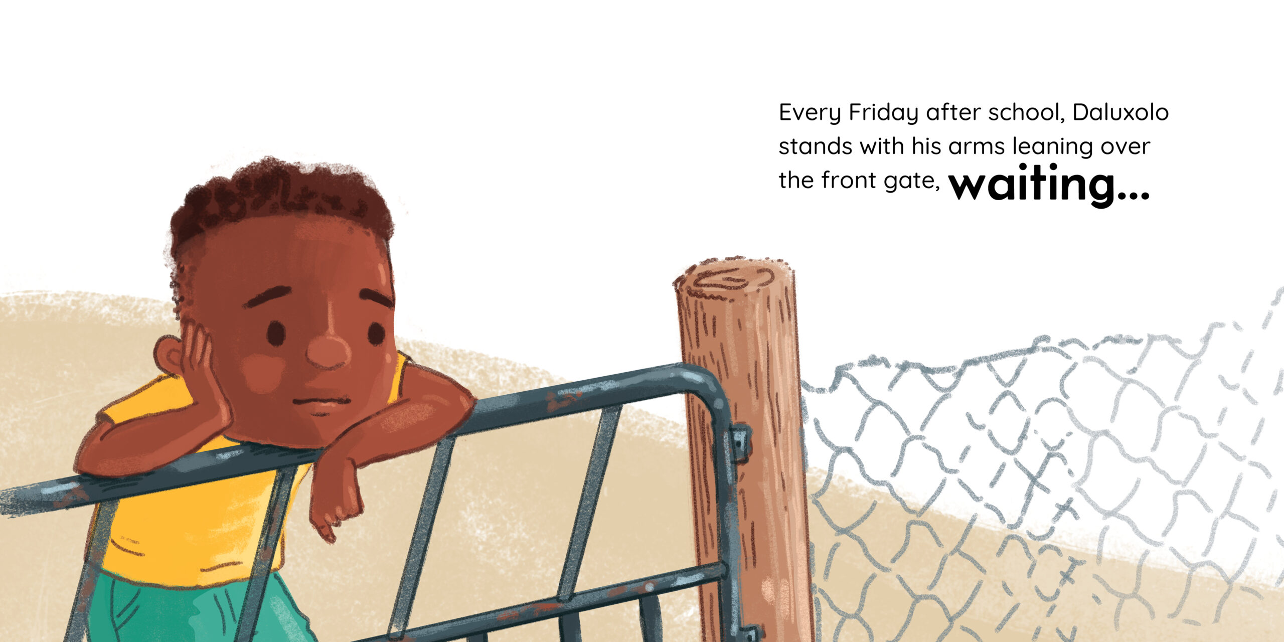 Tata comes home — original illustrated page 2, English text included