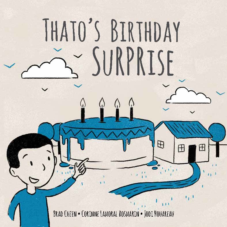 Thato’s Birthday Surprise — original illustrated page 1, English text included