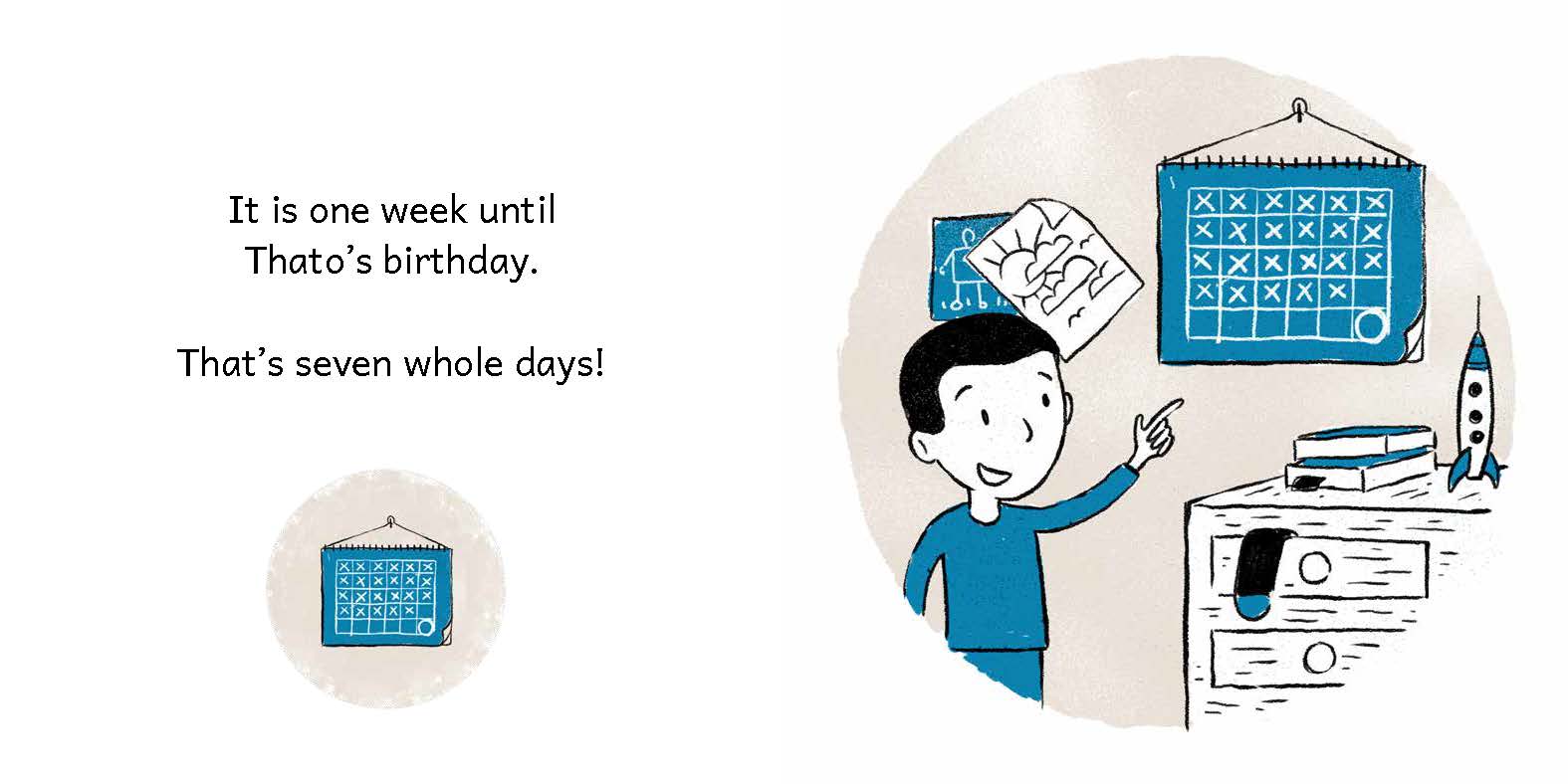 Thato’s Birthday Surprise — original illustrated page 2, English text included