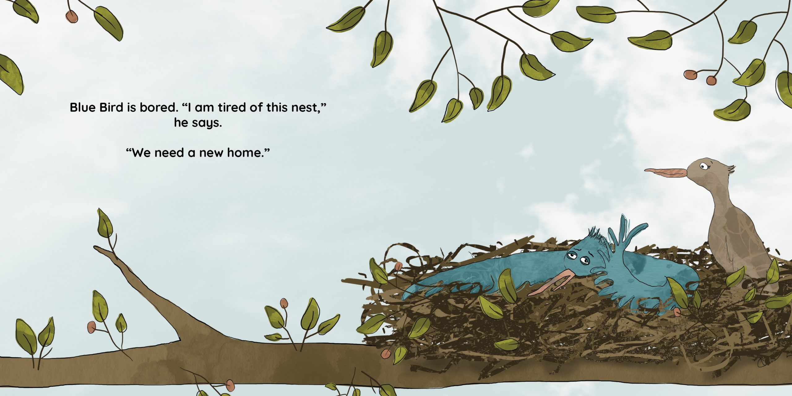 The Best Nest — original illustrated page 2, English text included