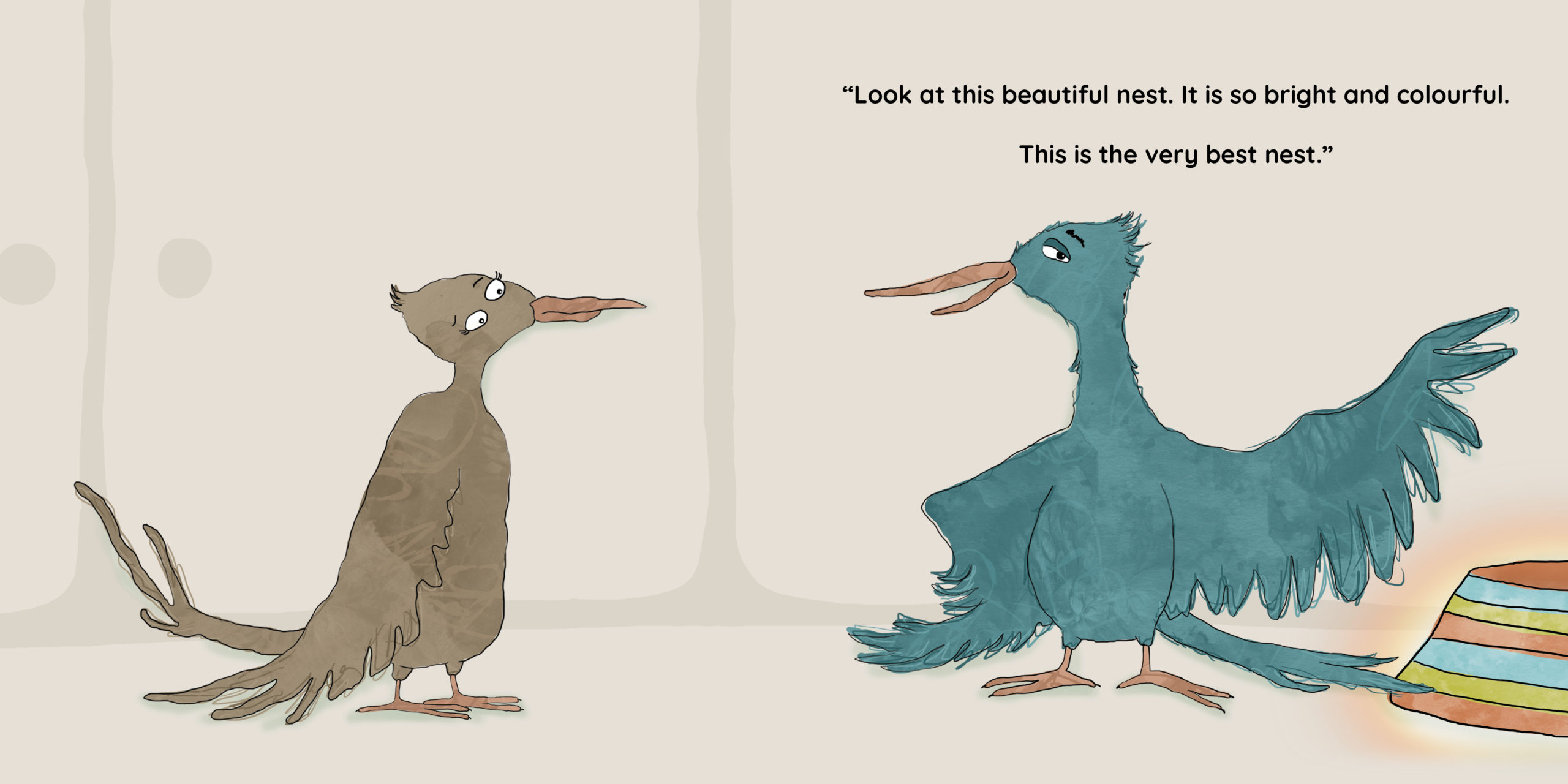 The Best Nest — original illustrated page 6, English text included