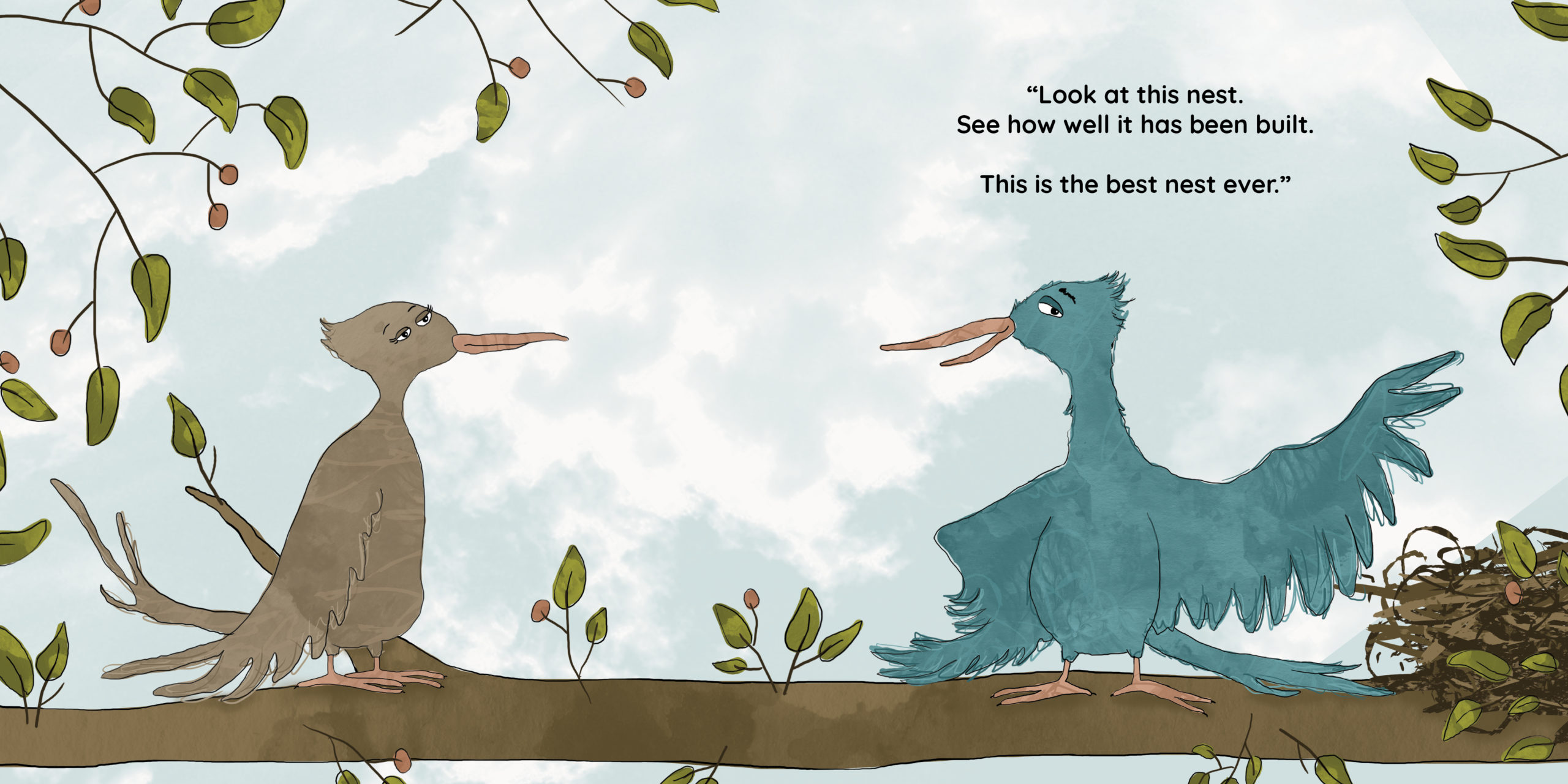 The Best Nest — original illustrated page 12, English text included