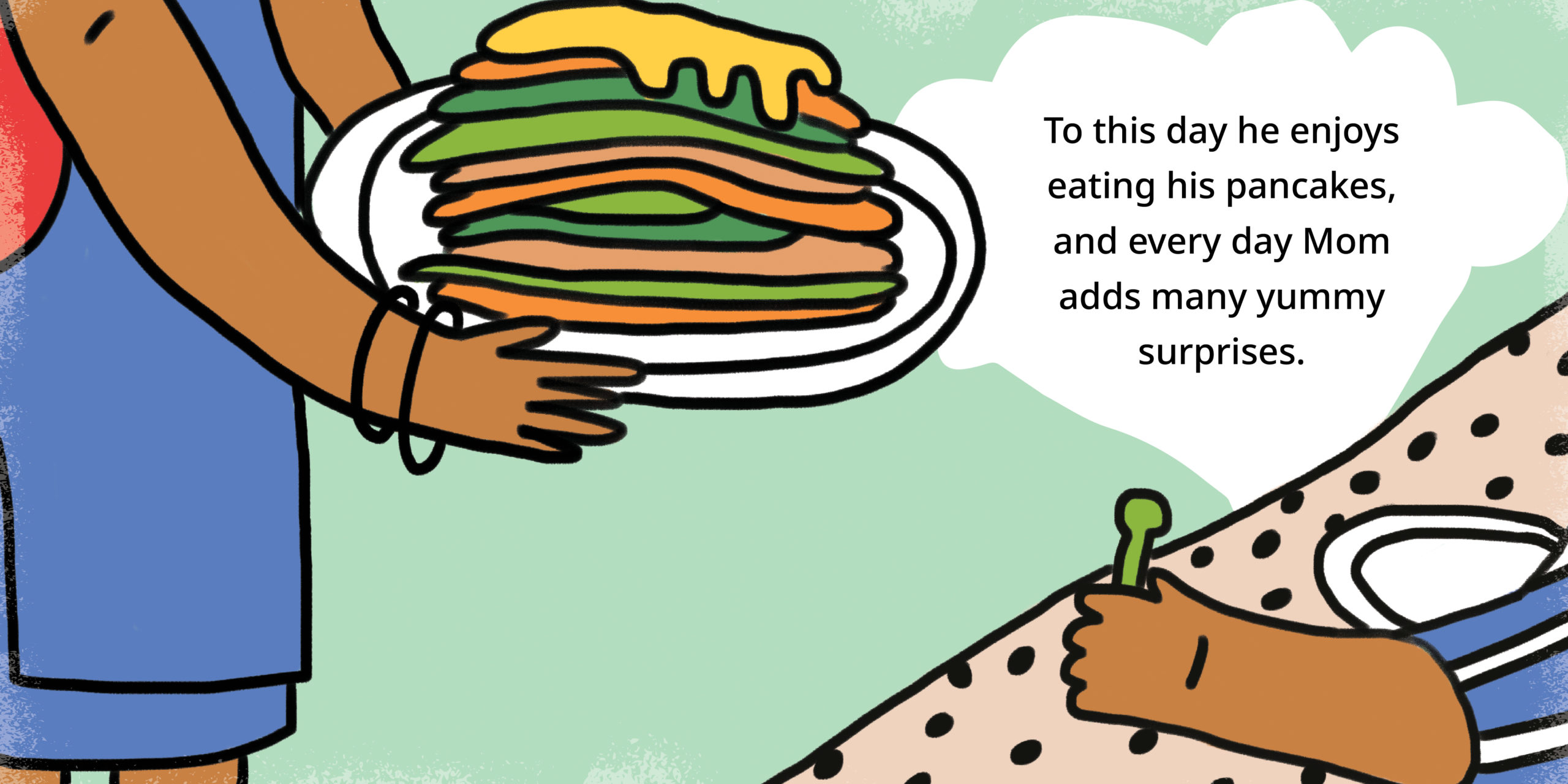 The boy who only ate pancakes — original illustrated page 11, English text included