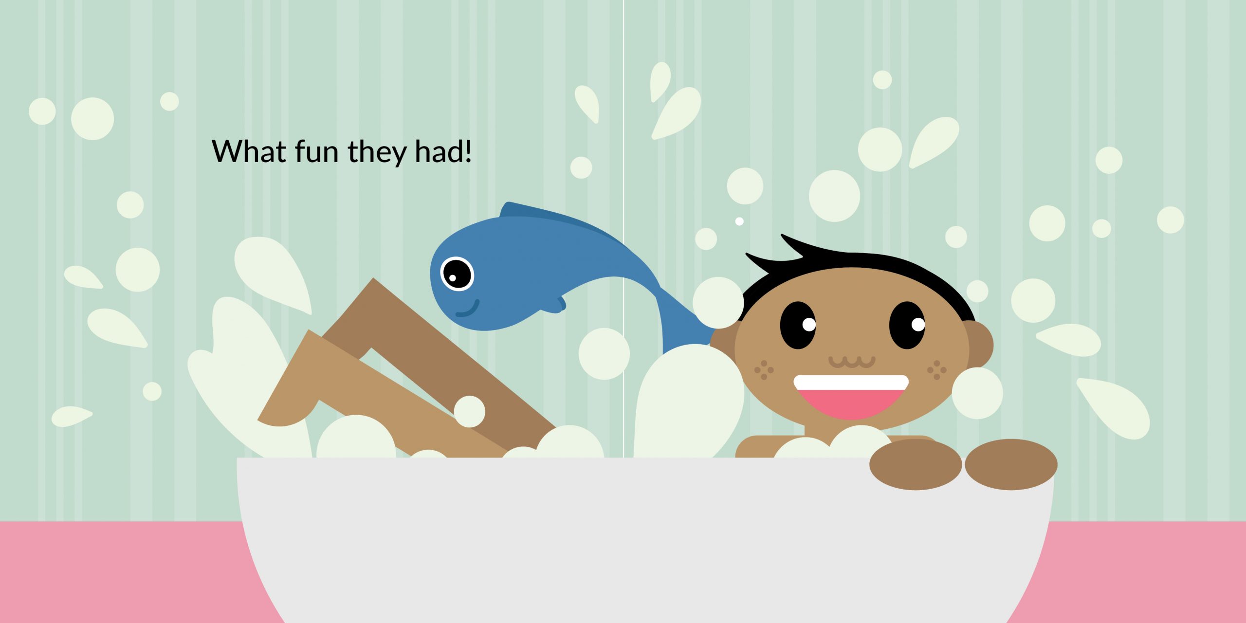 The fish that couldn’t swim — original illustrated page 9, English text included