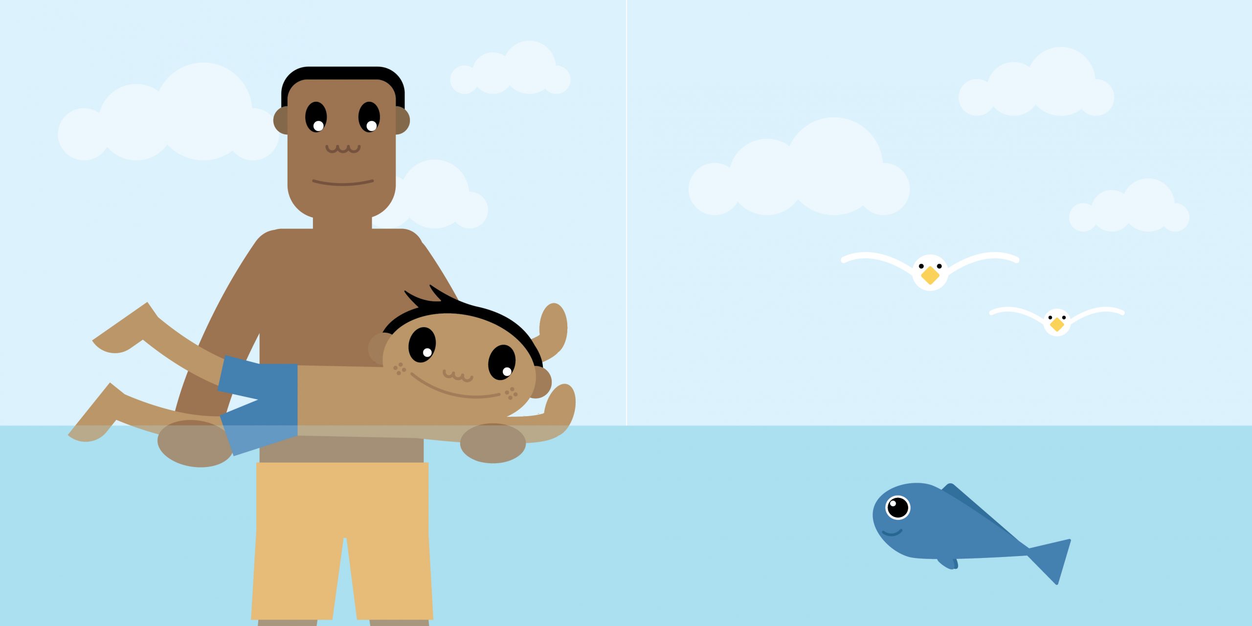 The fish that couldn’t swim — original illustrated page 11, English text included