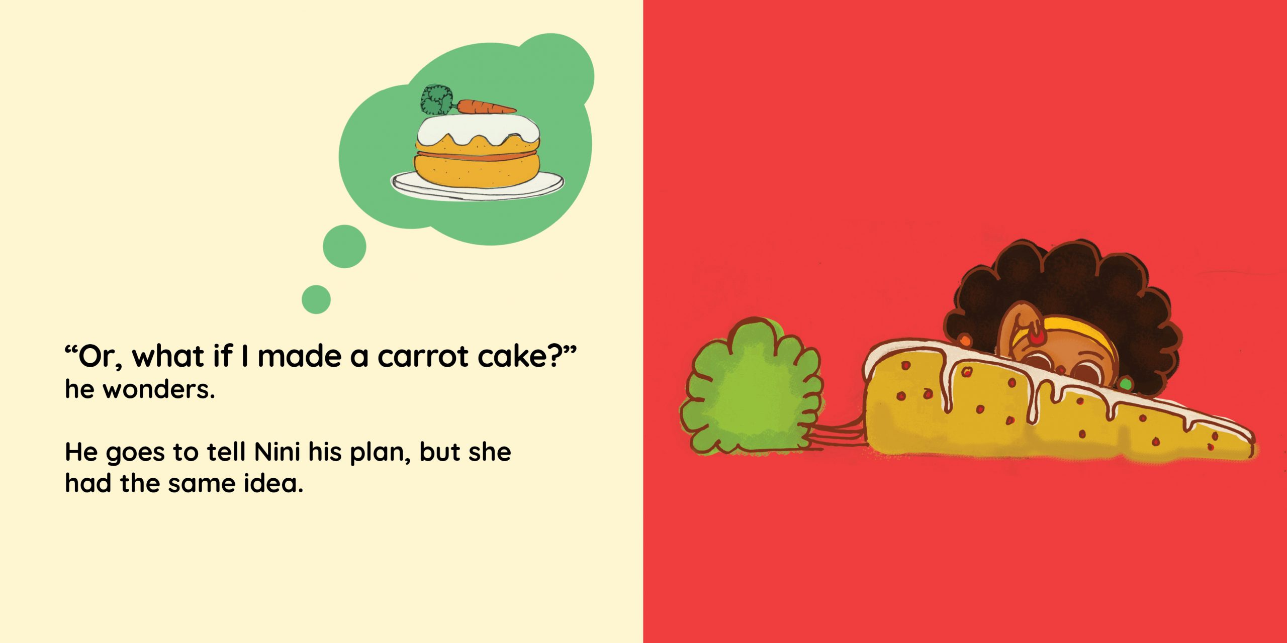 The Great Cake Contest — original illustrated page 4, English text included