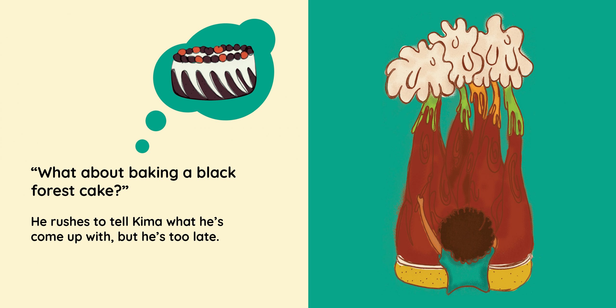 The Great Cake Contest — original illustrated page 5, English text included