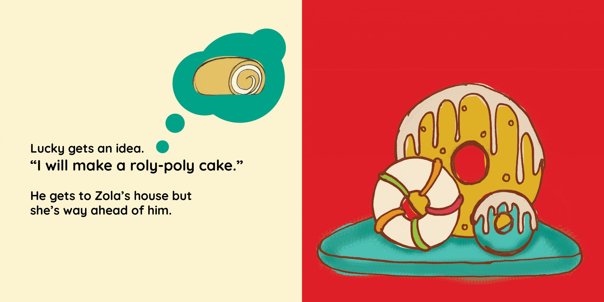 The Great Cake Contest — original illustrated page 8, English text included