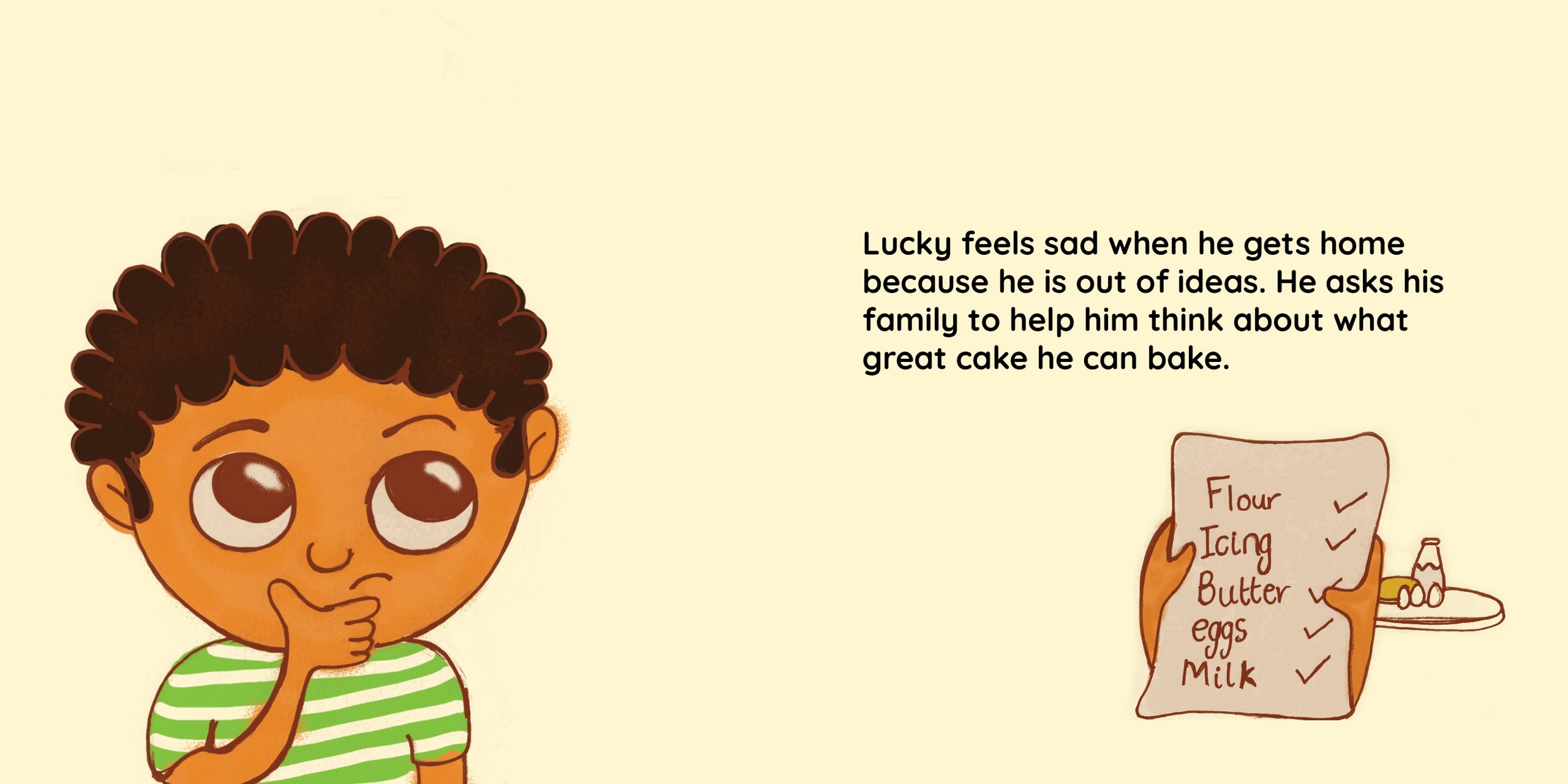 The Great Cake Contest — original illustrated page 9, English text included