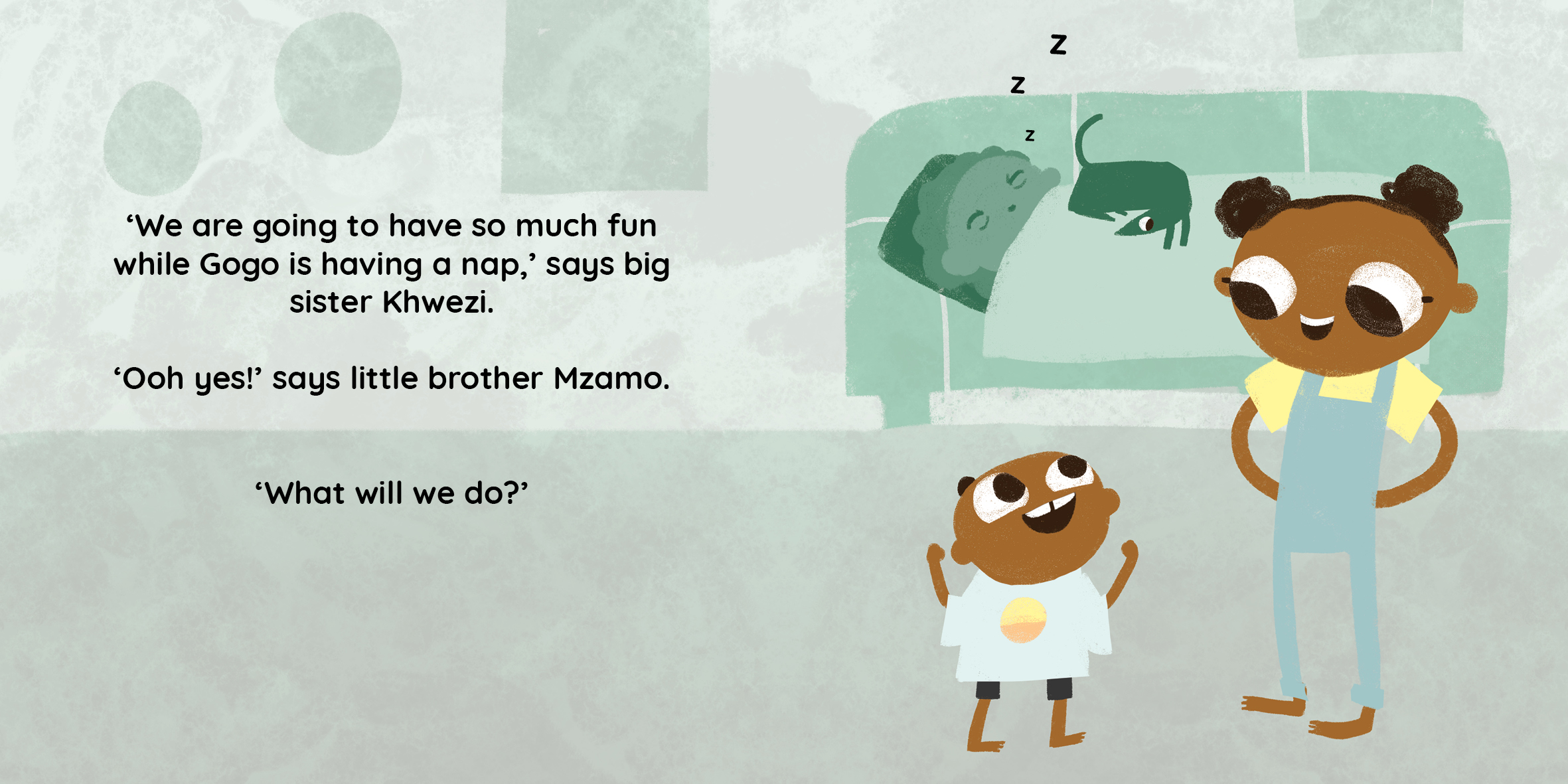The Great Tidy Up — original illustrated page 2, English text included