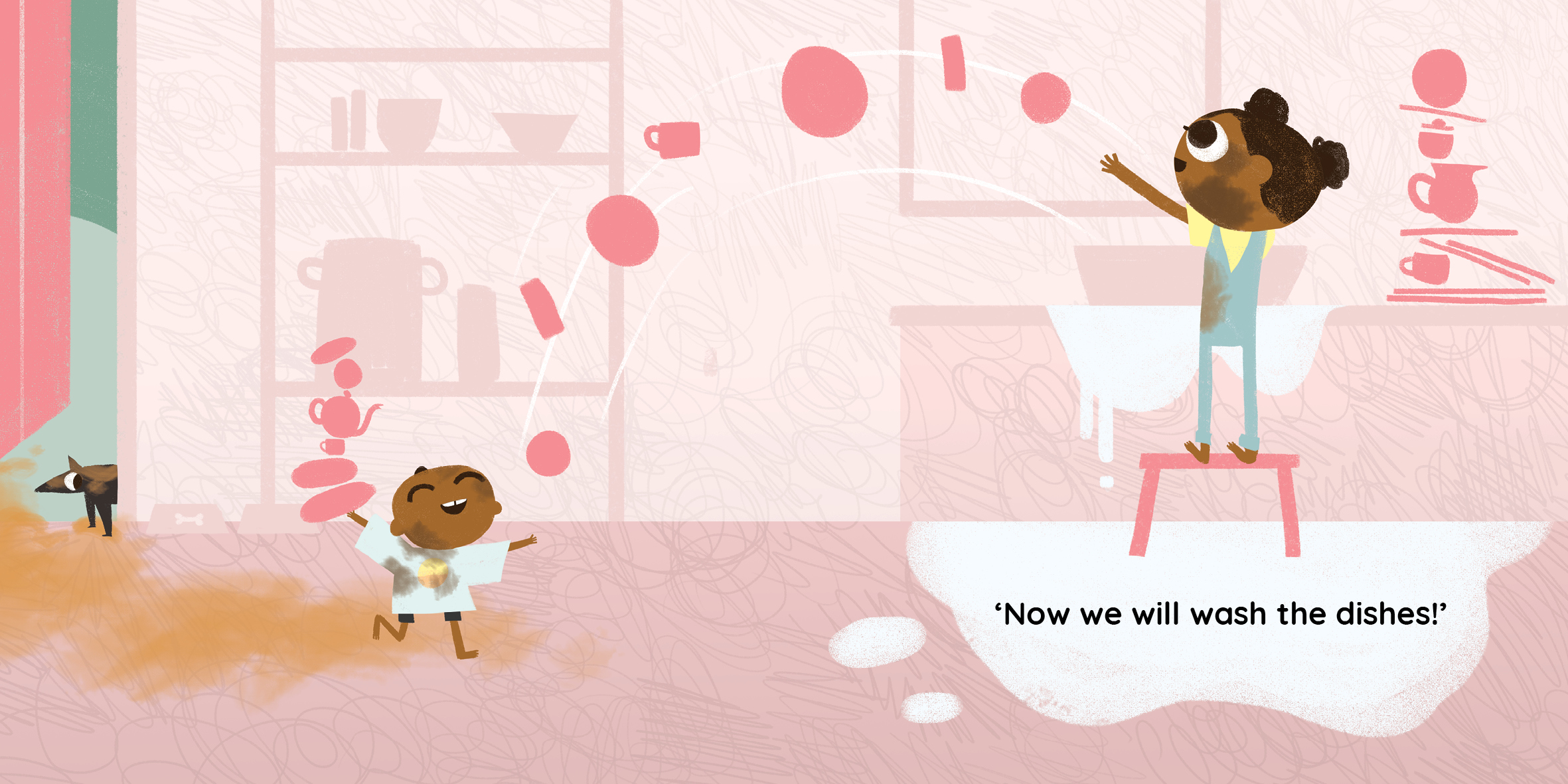The Great Tidy Up — original illustrated page 7, English text included