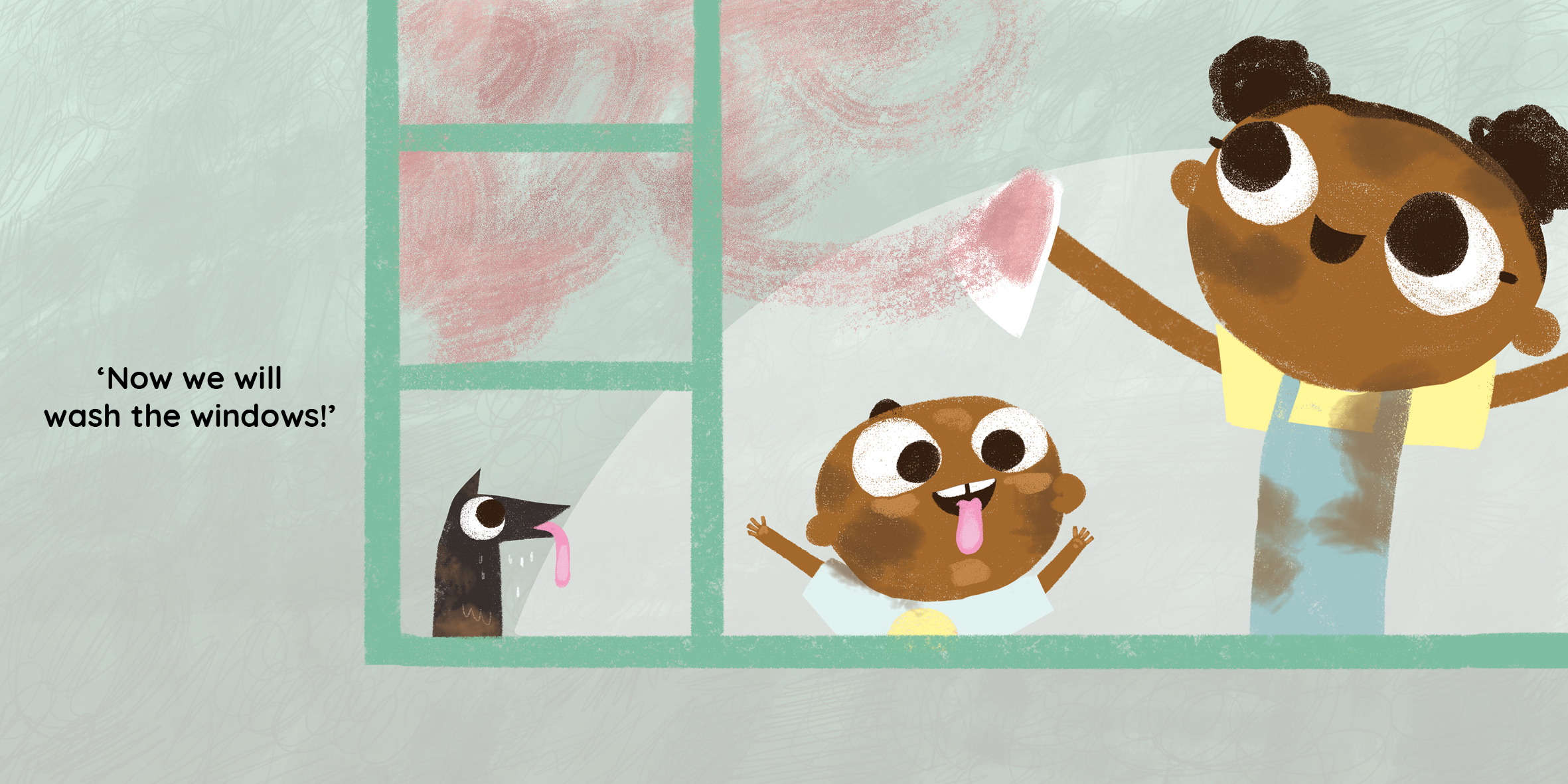 The Great Tidy Up — original illustrated page 8, English text included