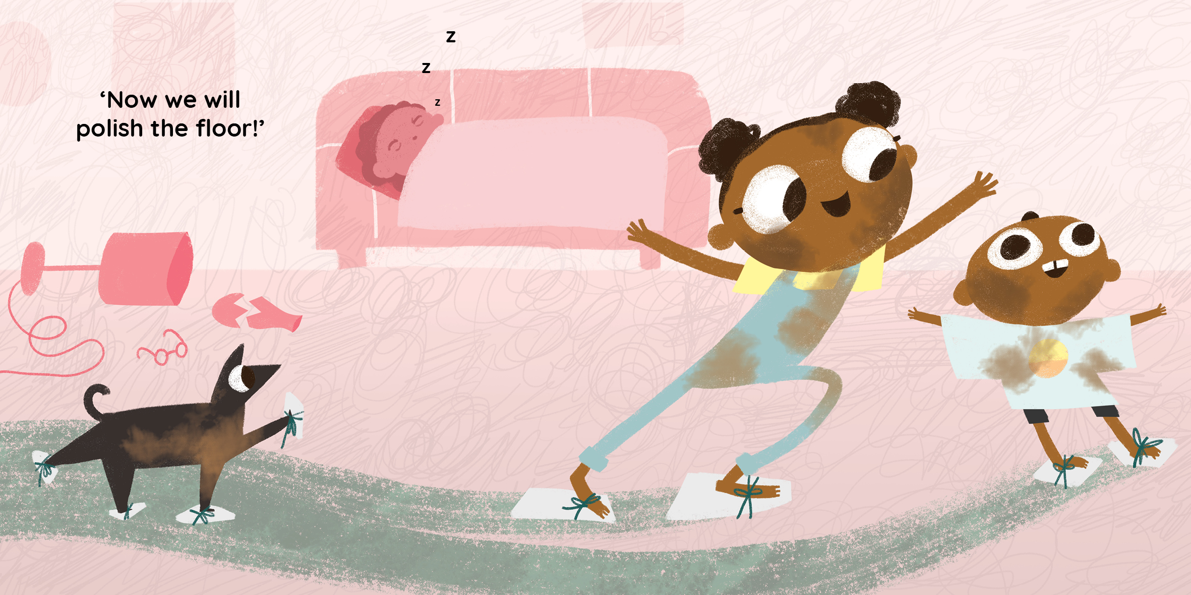 The Great Tidy Up — original illustrated page 9, English text included