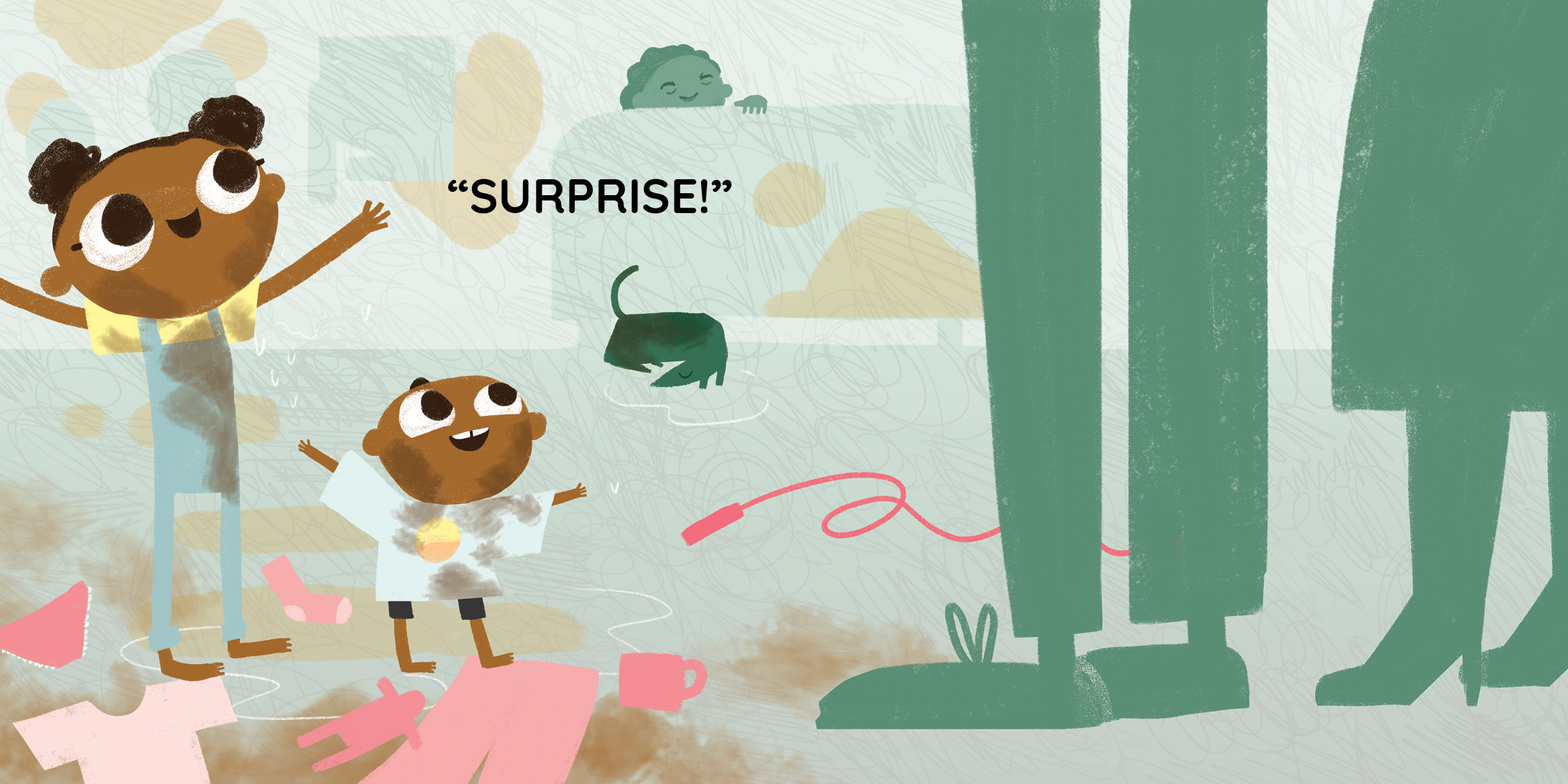 The Great Tidy Up — original illustrated page 12, English text included