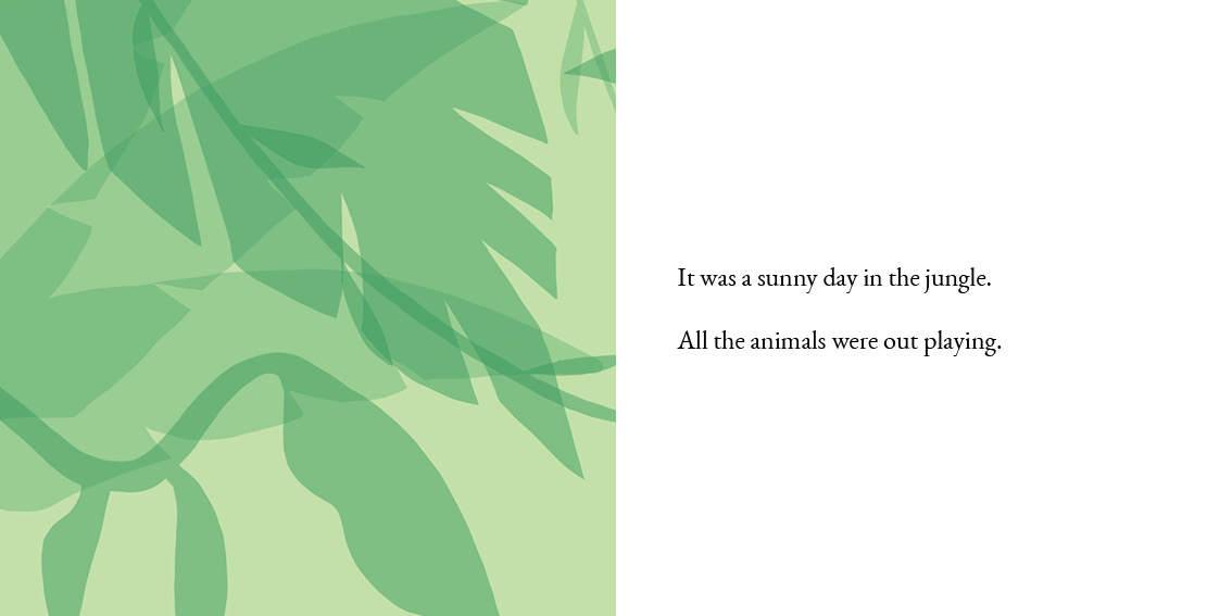 The Lion who Wouldn’t Try — original illustrated page 2, English text included