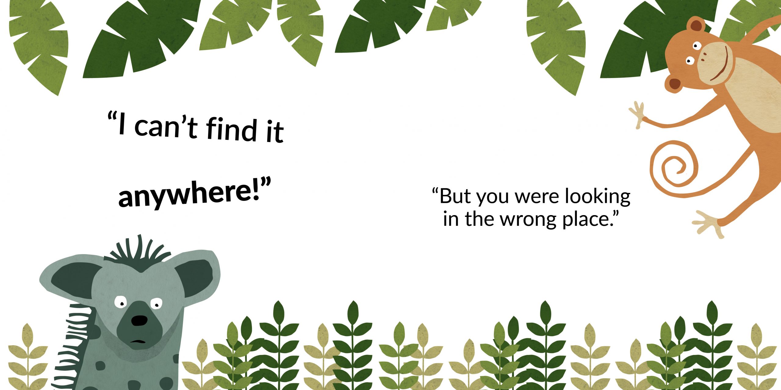 The lost laugh — original illustrated page 8, English text included
