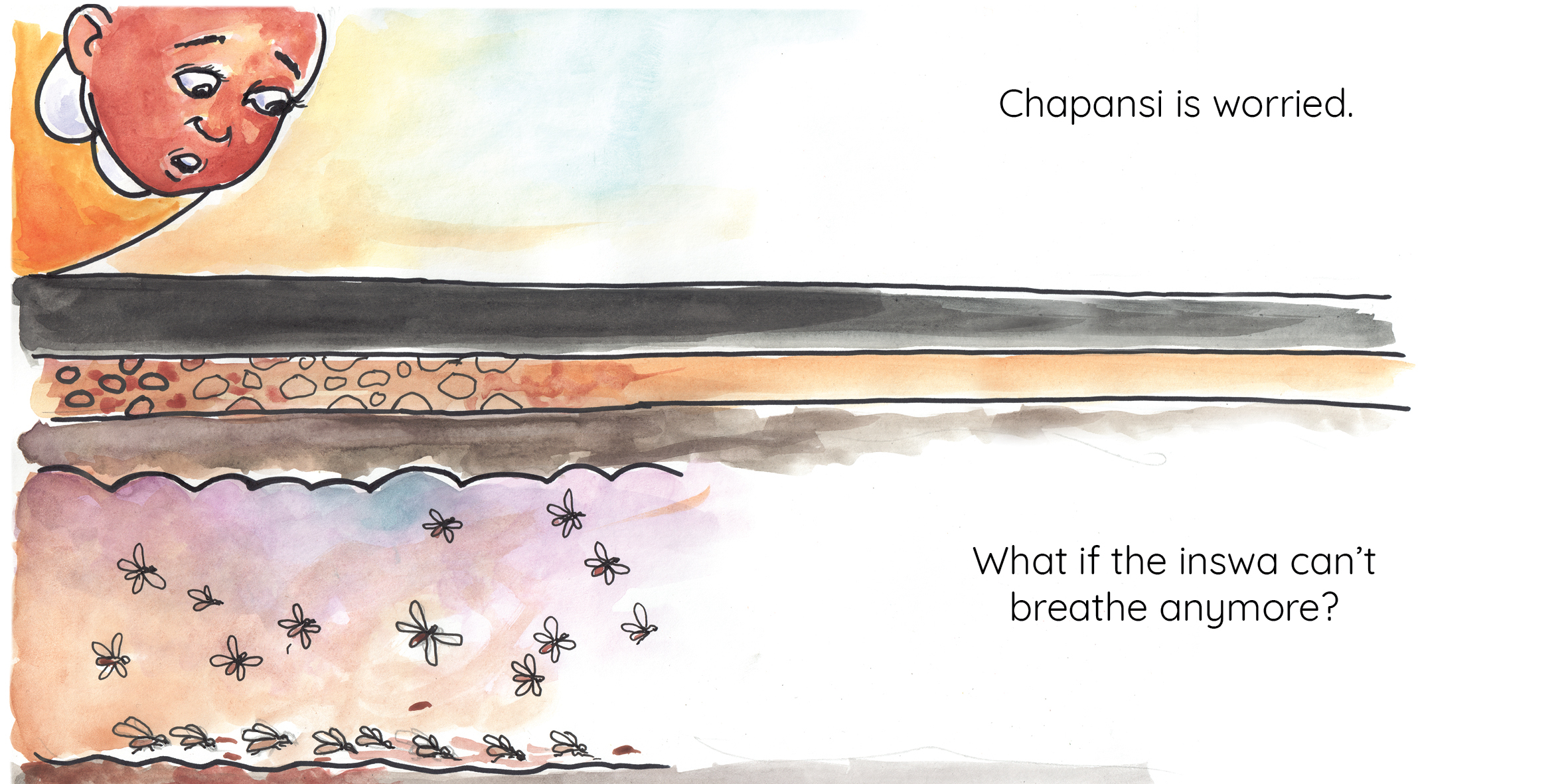 The New Road — original illustrated page 9, English text included