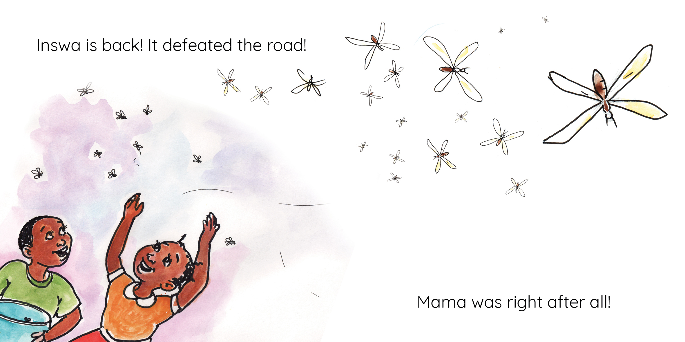 The New Road — original illustrated page 13, English text included