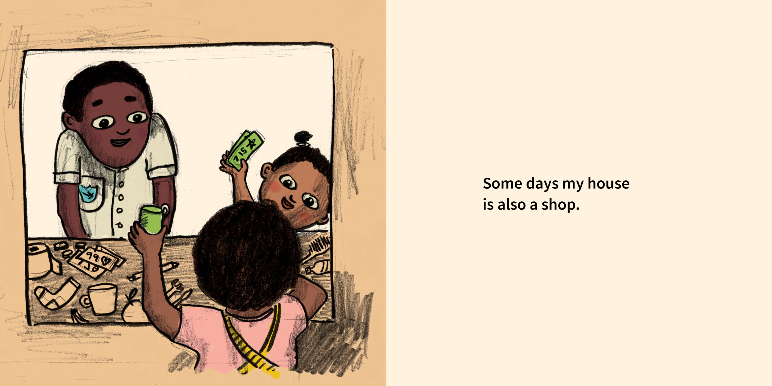 The one in the middle — original illustrated page 9, English text included