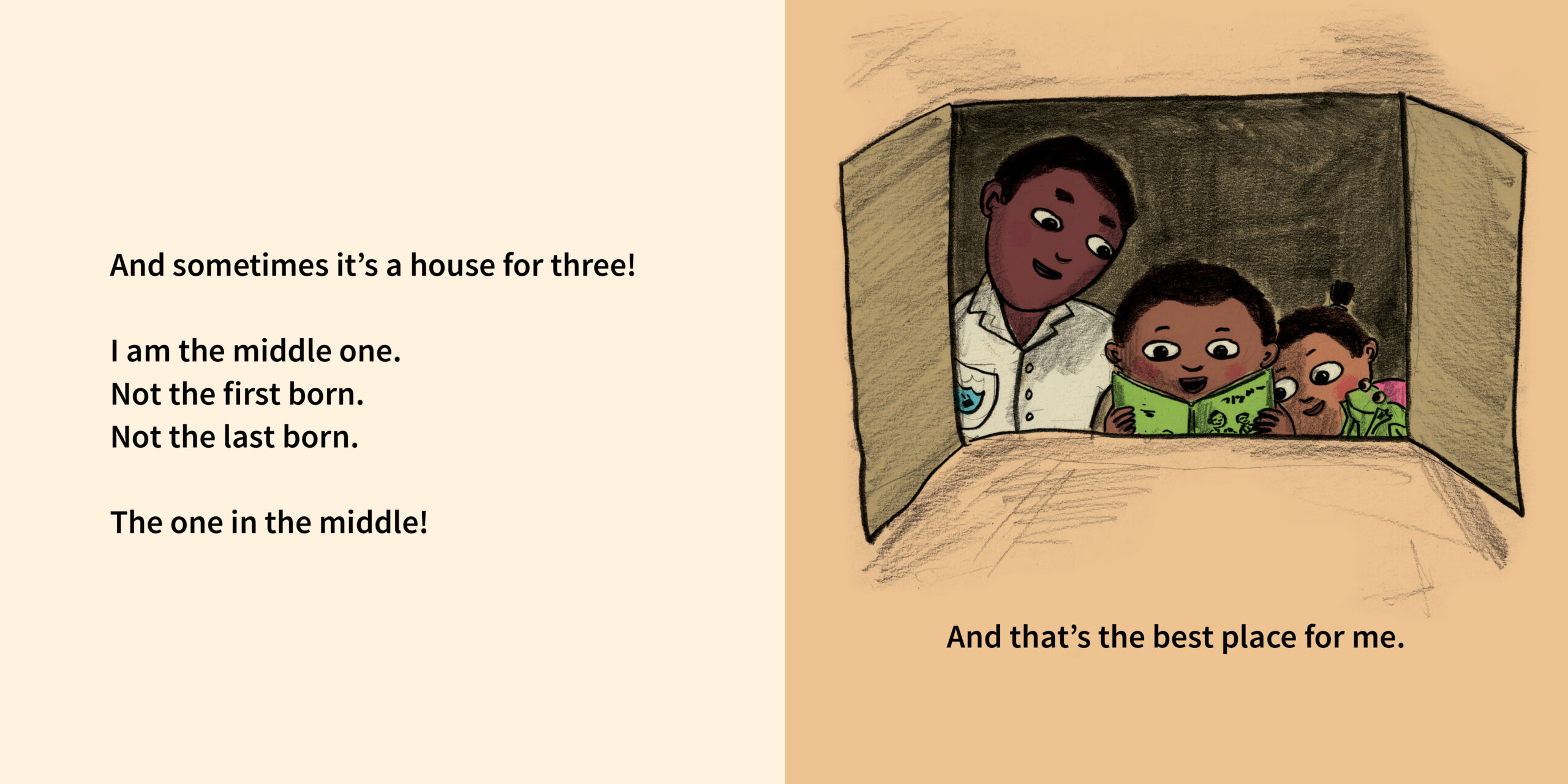 The one in the middle — original illustrated page 12, English text included