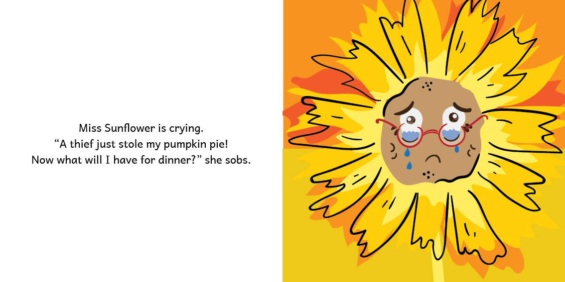 The Pumpkin Chase — original illustrated page 4, English text included