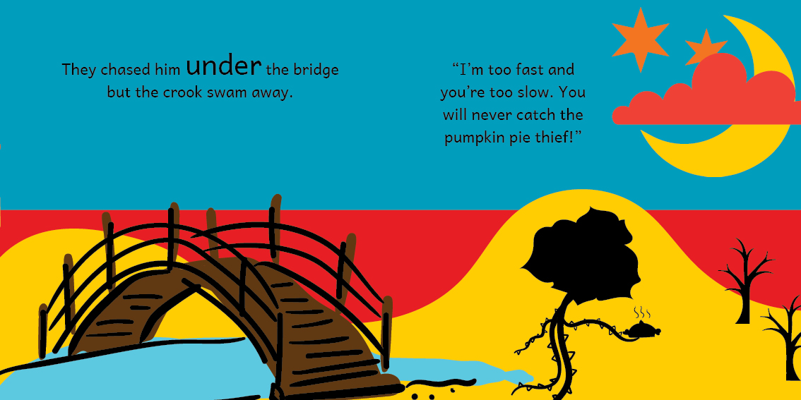 The Pumpkin Chase — original illustrated page 10, English text included