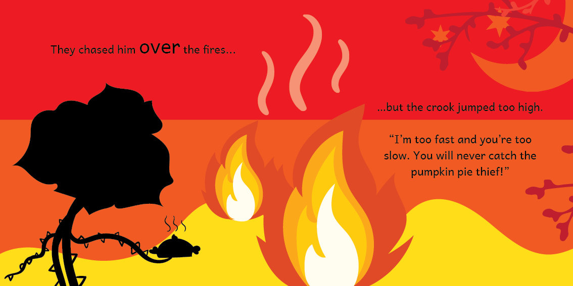 The Pumpkin Chase — original illustrated page 11, English text included