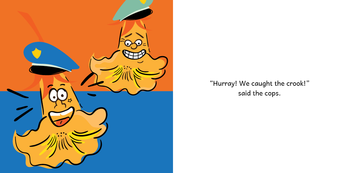 The Pumpkin Chase — original illustrated page 14, English text included