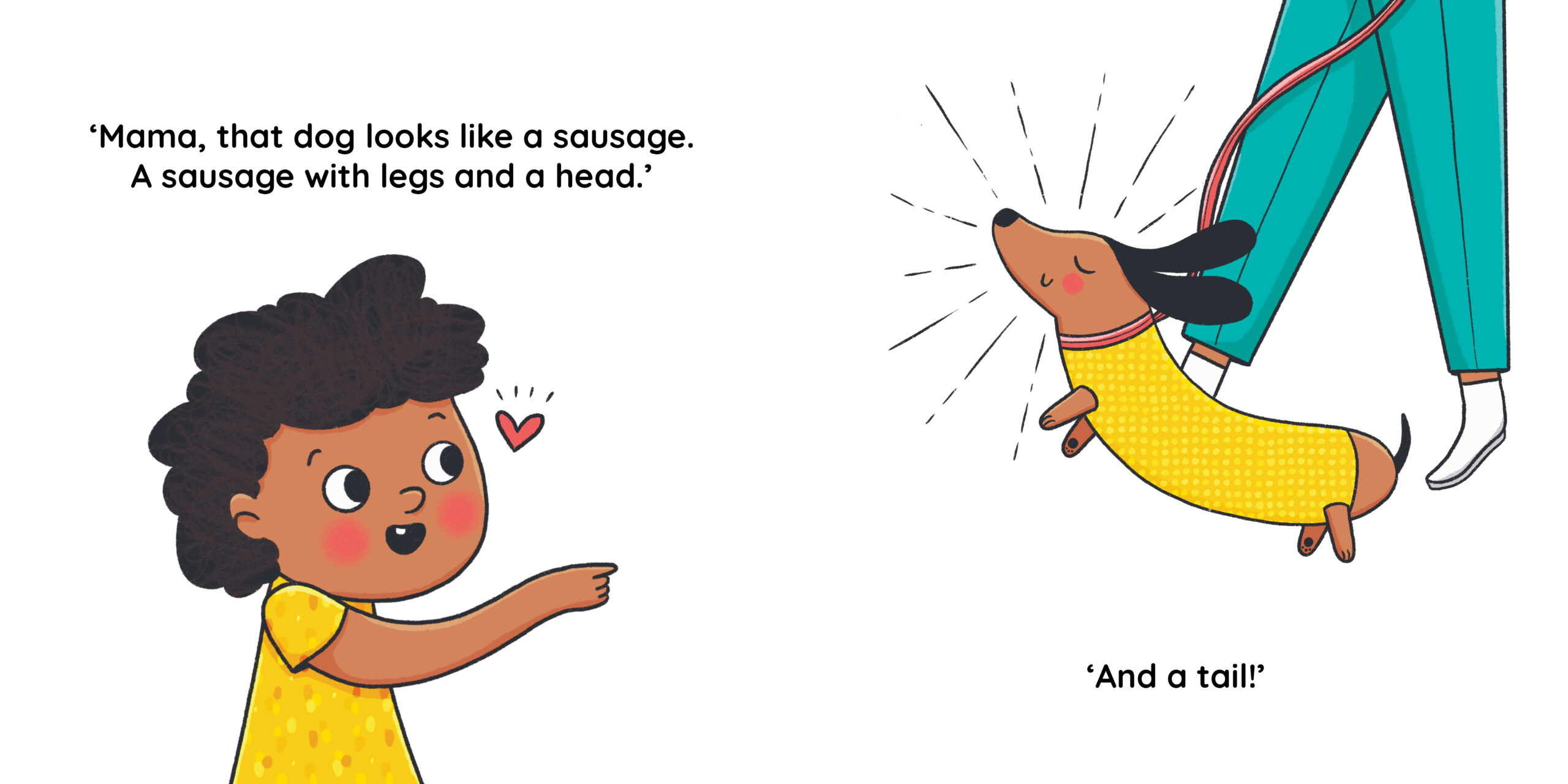 The Sausage Dog — original illustrated page 3, English text included