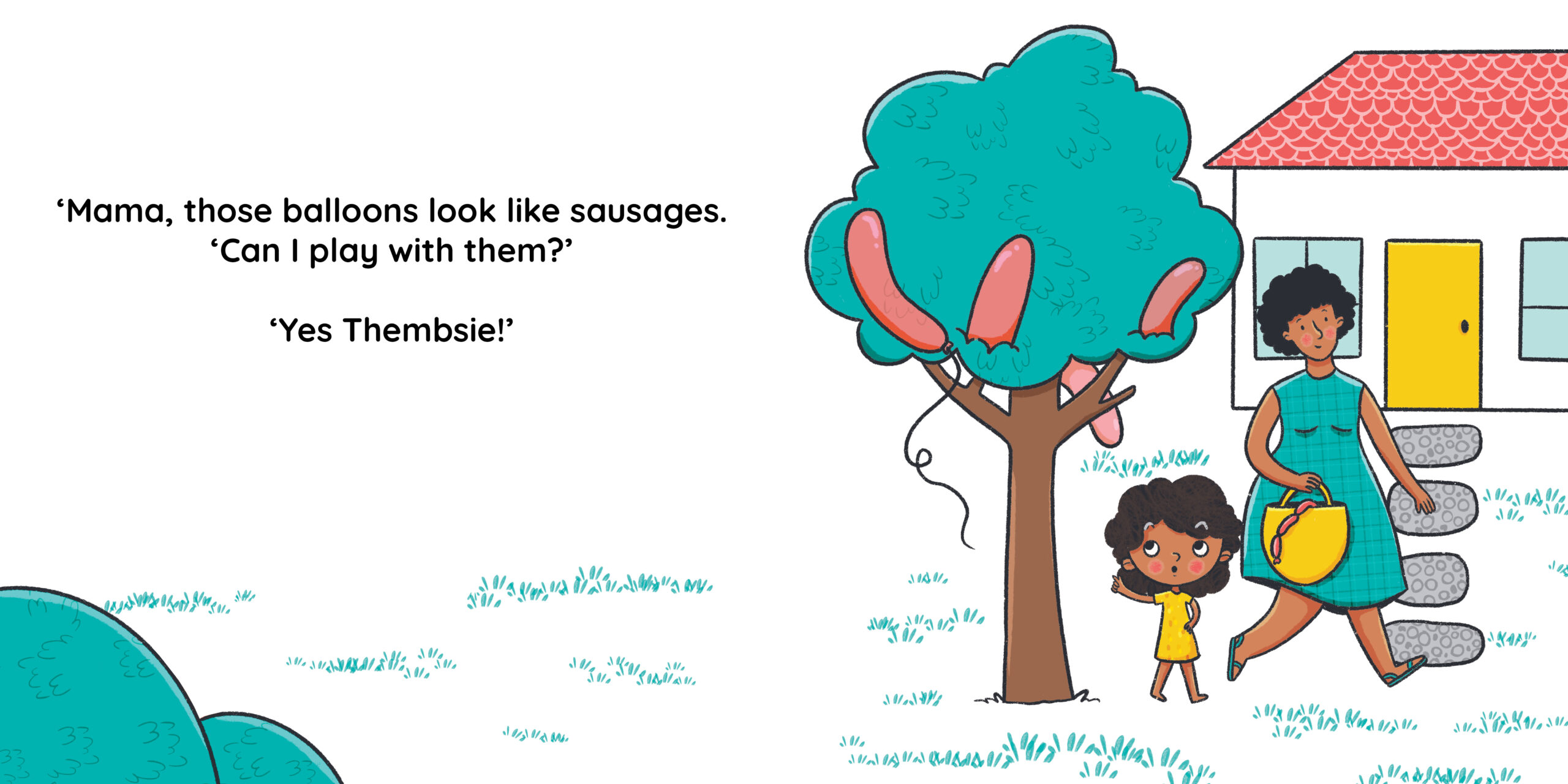 The Sausage Dog — original illustrated page 6, English text included