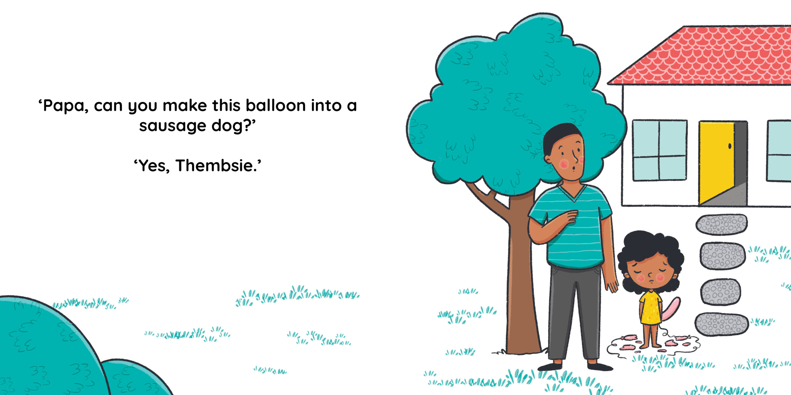 The Sausage Dog — original illustrated page 8, English text included