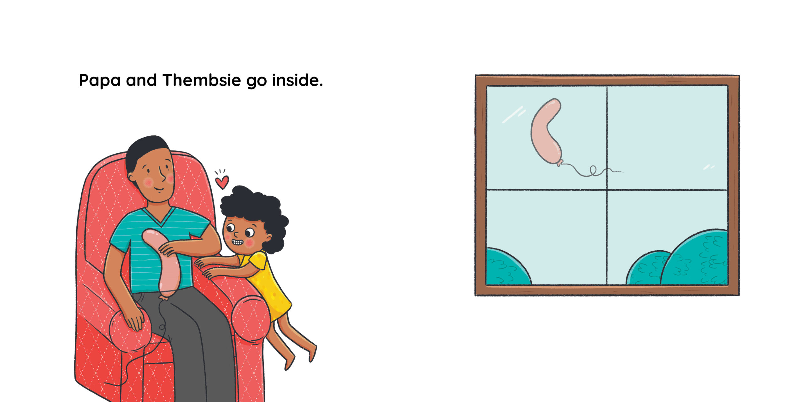 The Sausage Dog — original illustrated page 9, English text included