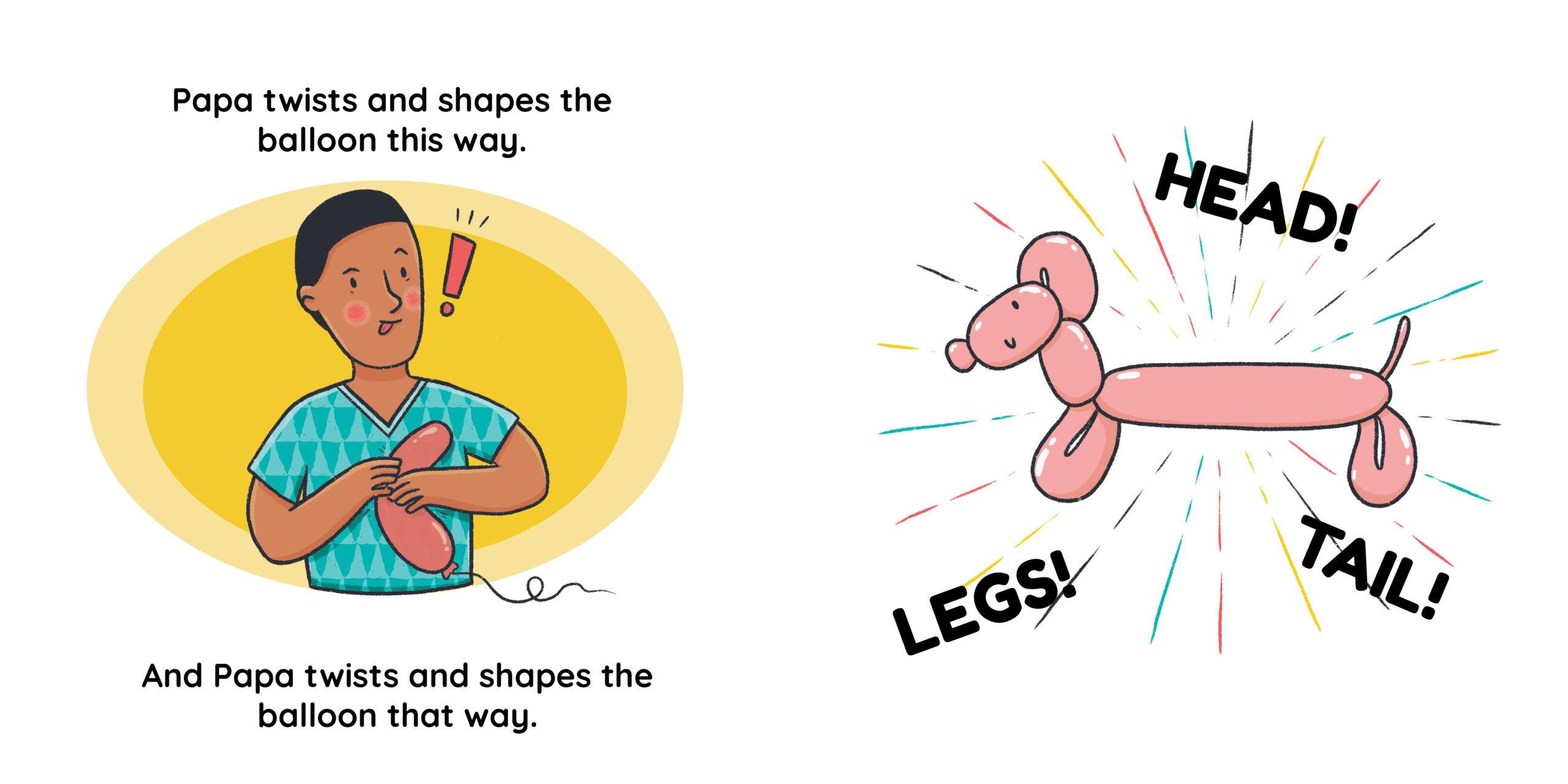 The Sausage Dog — original illustrated page 10, English text included