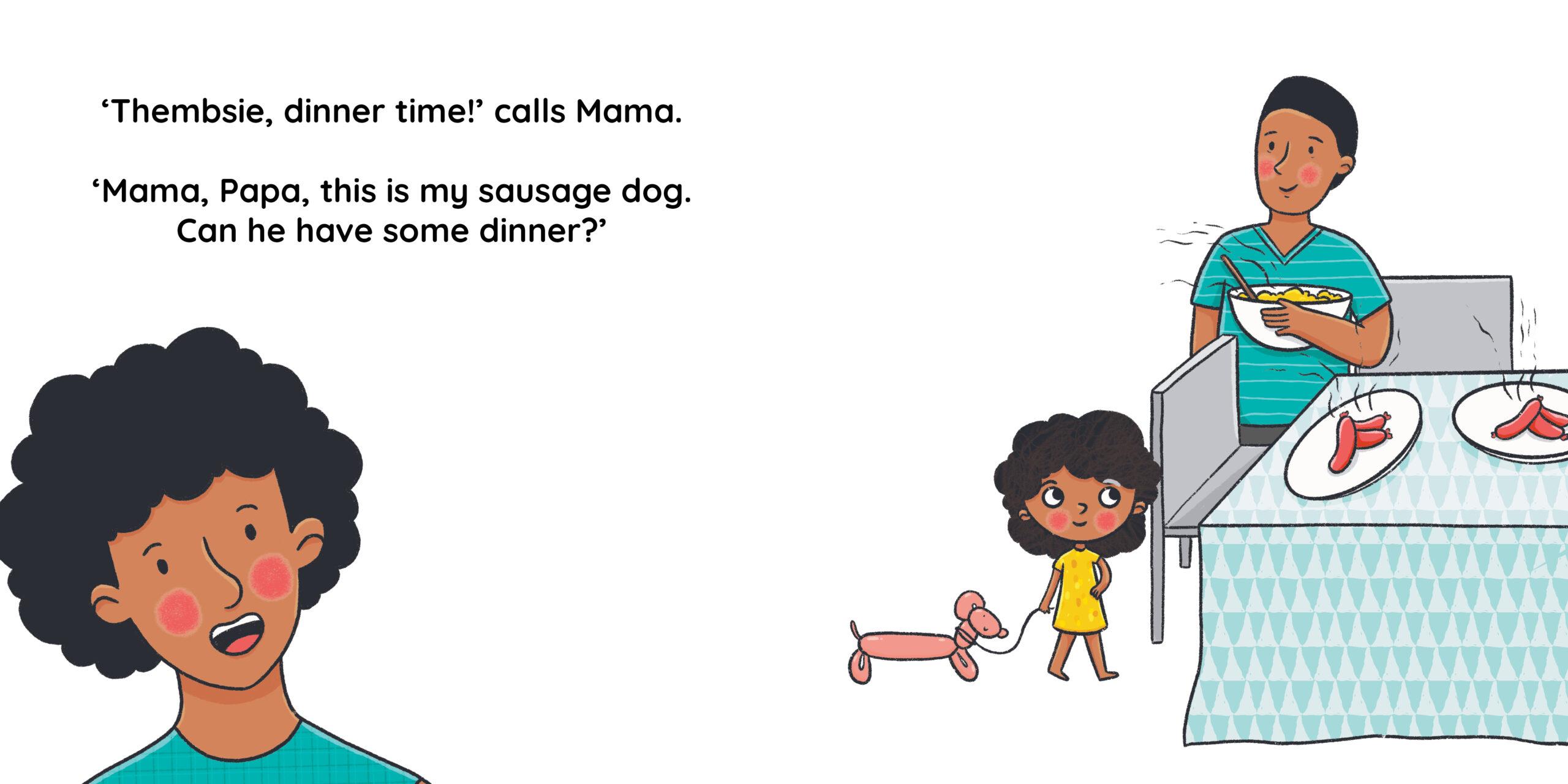 The Sausage Dog — original illustrated page 12, English text included