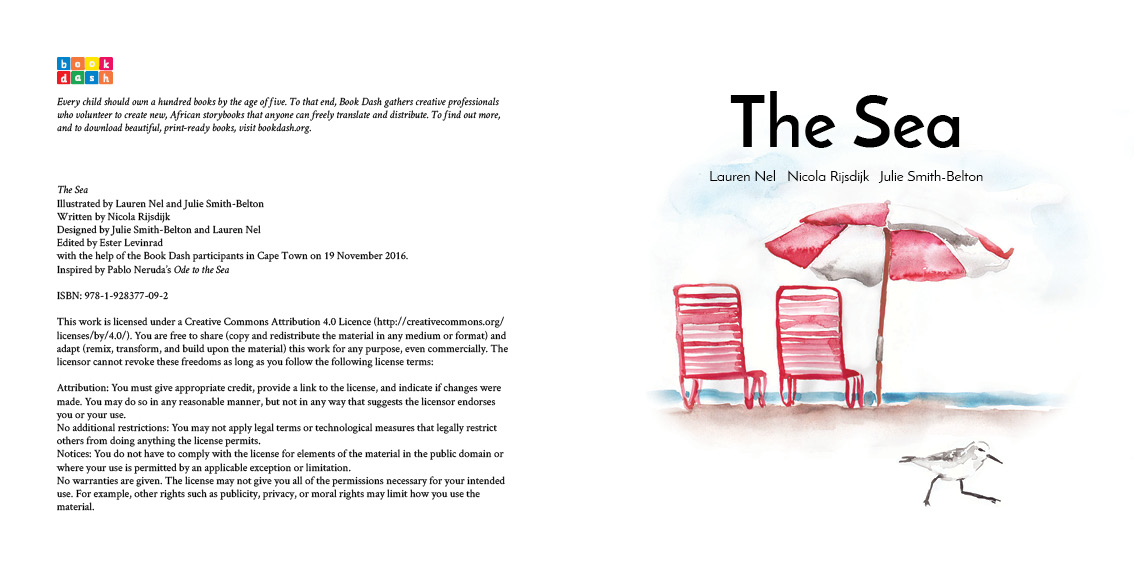The Sea — original illustrated page 4, English text included