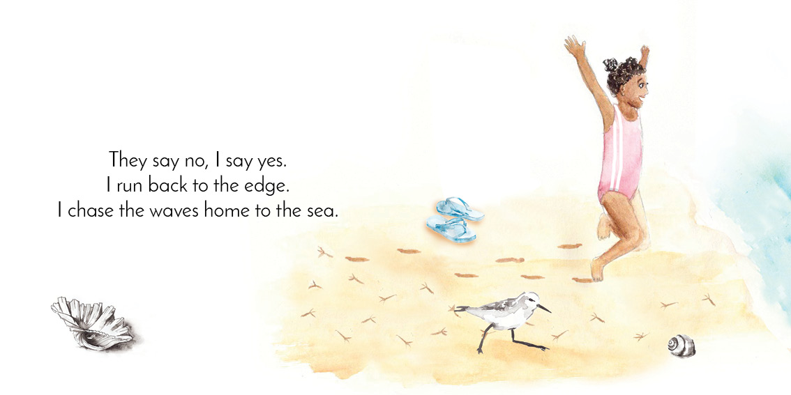 The Sea — original illustrated page 8, English text included