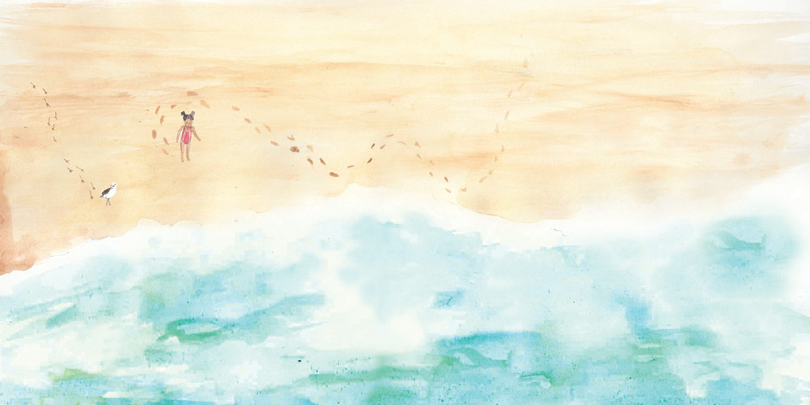 The Sea — original illustrated page 9, English text included