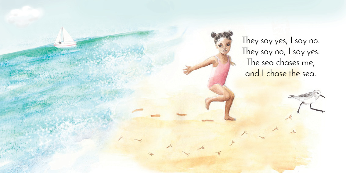 The Sea — original illustrated page 10, English text included