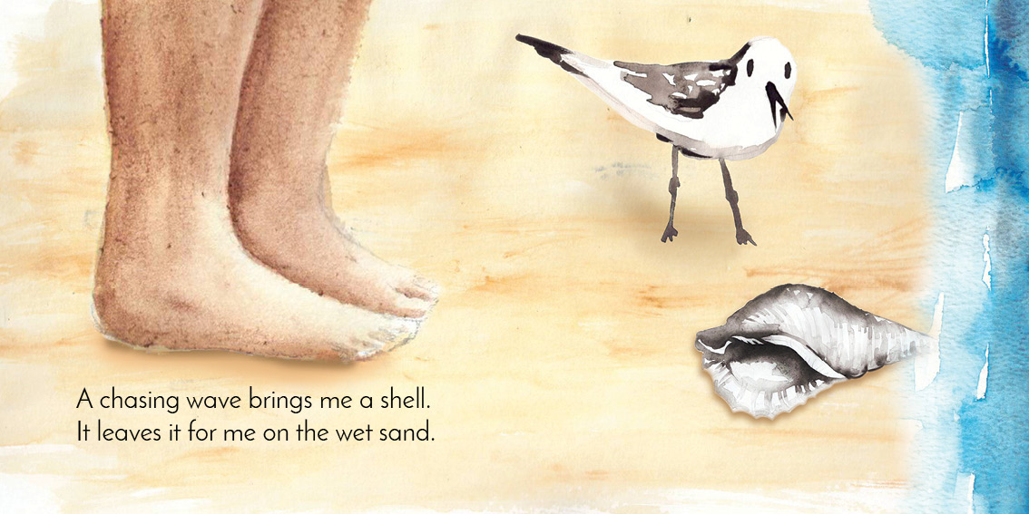 The Sea — original illustrated page 12, English text included