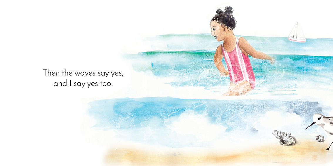 The Sea — original illustrated page 14, English text included