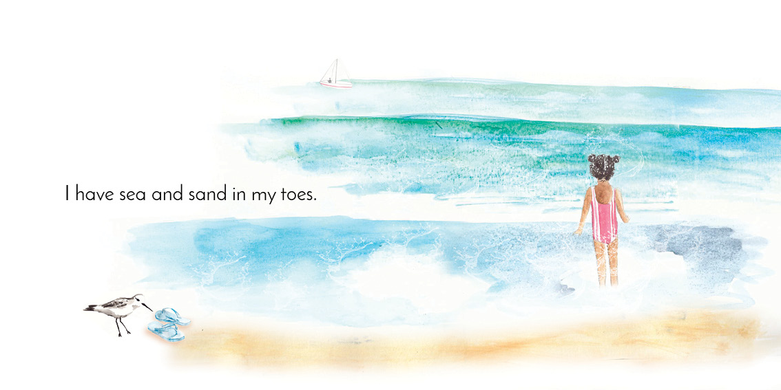 The Sea — original illustrated page 15, English text included