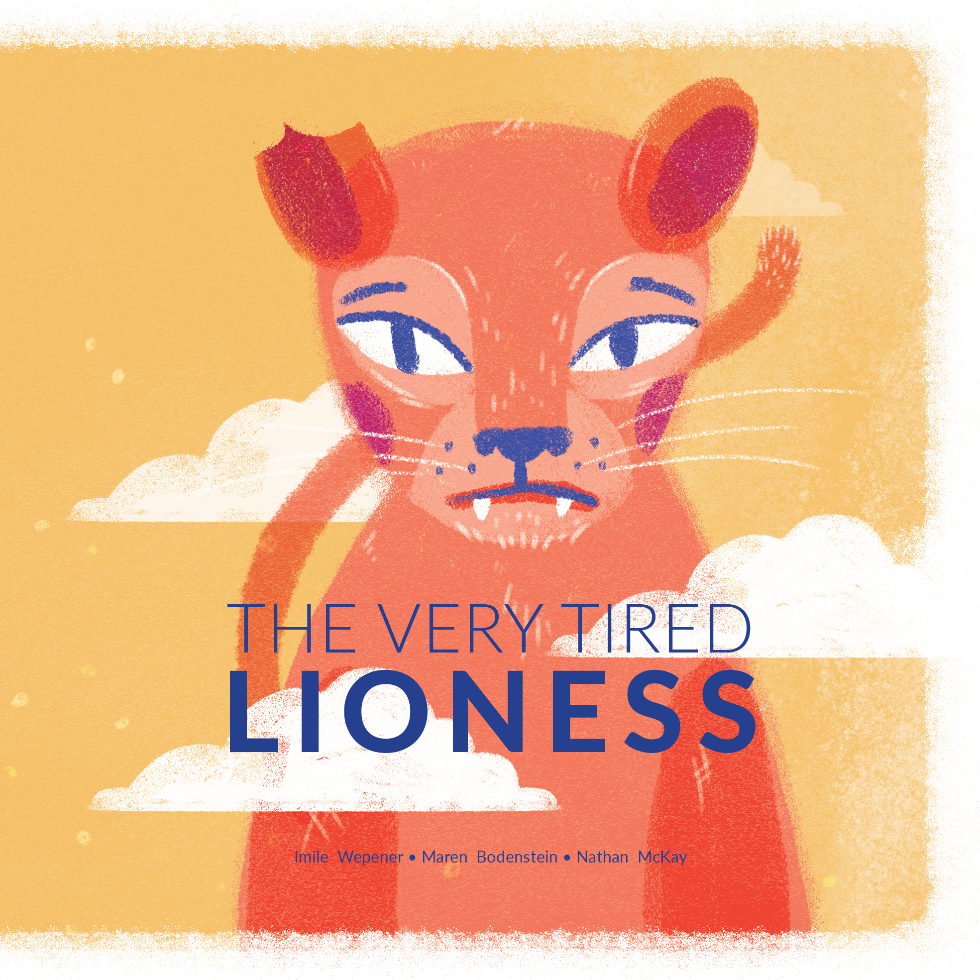 The Very Tired Lioness — original illustrated page 1, English text included