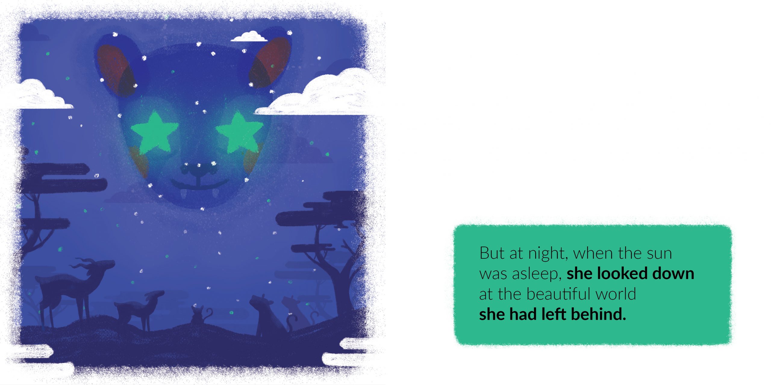 The Very Tired Lioness — original illustrated page 13, English text included